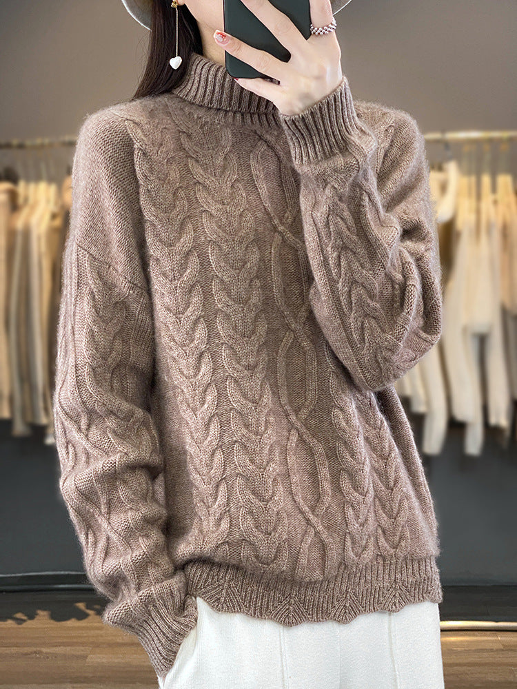 Damen Oversized Pullover mit Rundhalsausschnitt
