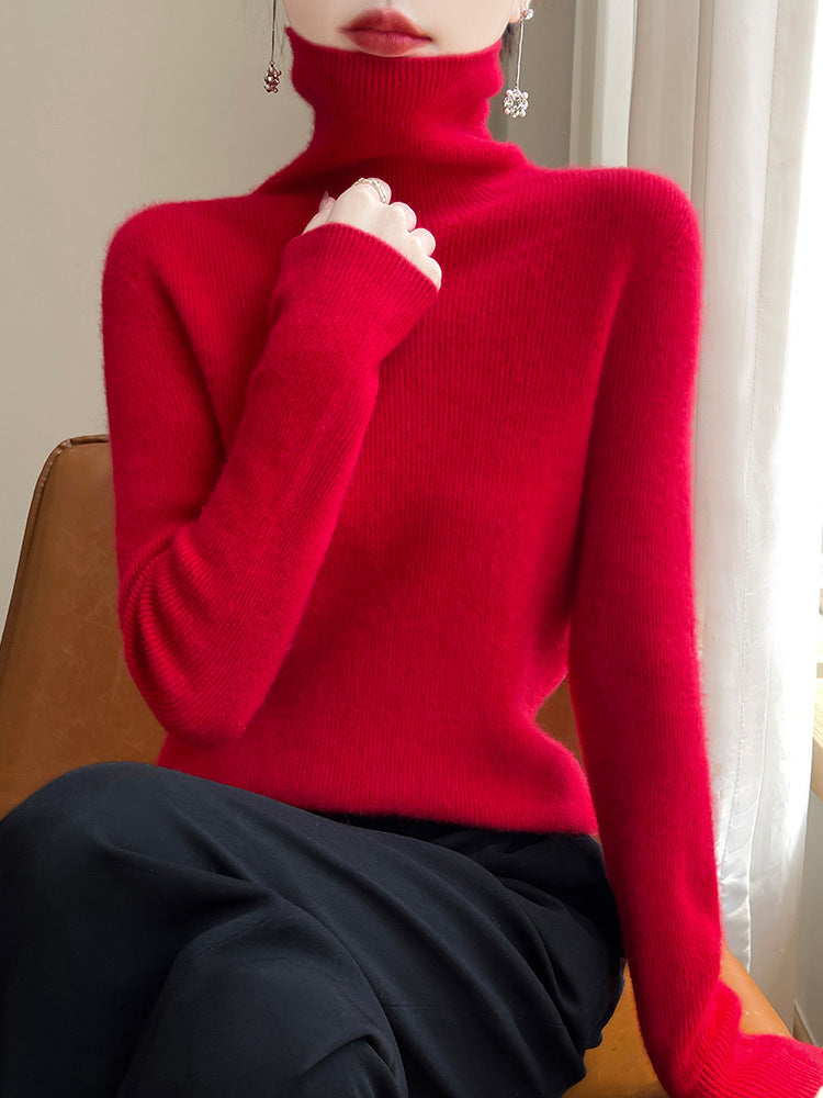 Damen Slim Fit Rollkragenpullover