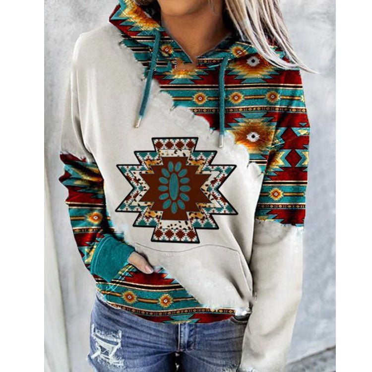 Damen Hoodie mit Kordelzug und Kängurutasche
