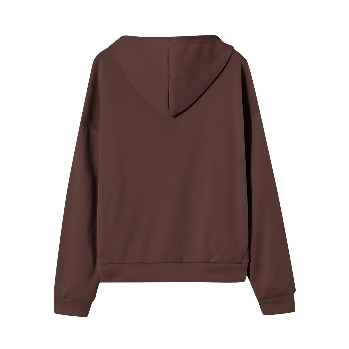 Damen extrabreite Zip-Kapuzenjacke mit Kängurutaschen und gerippten Bündchen