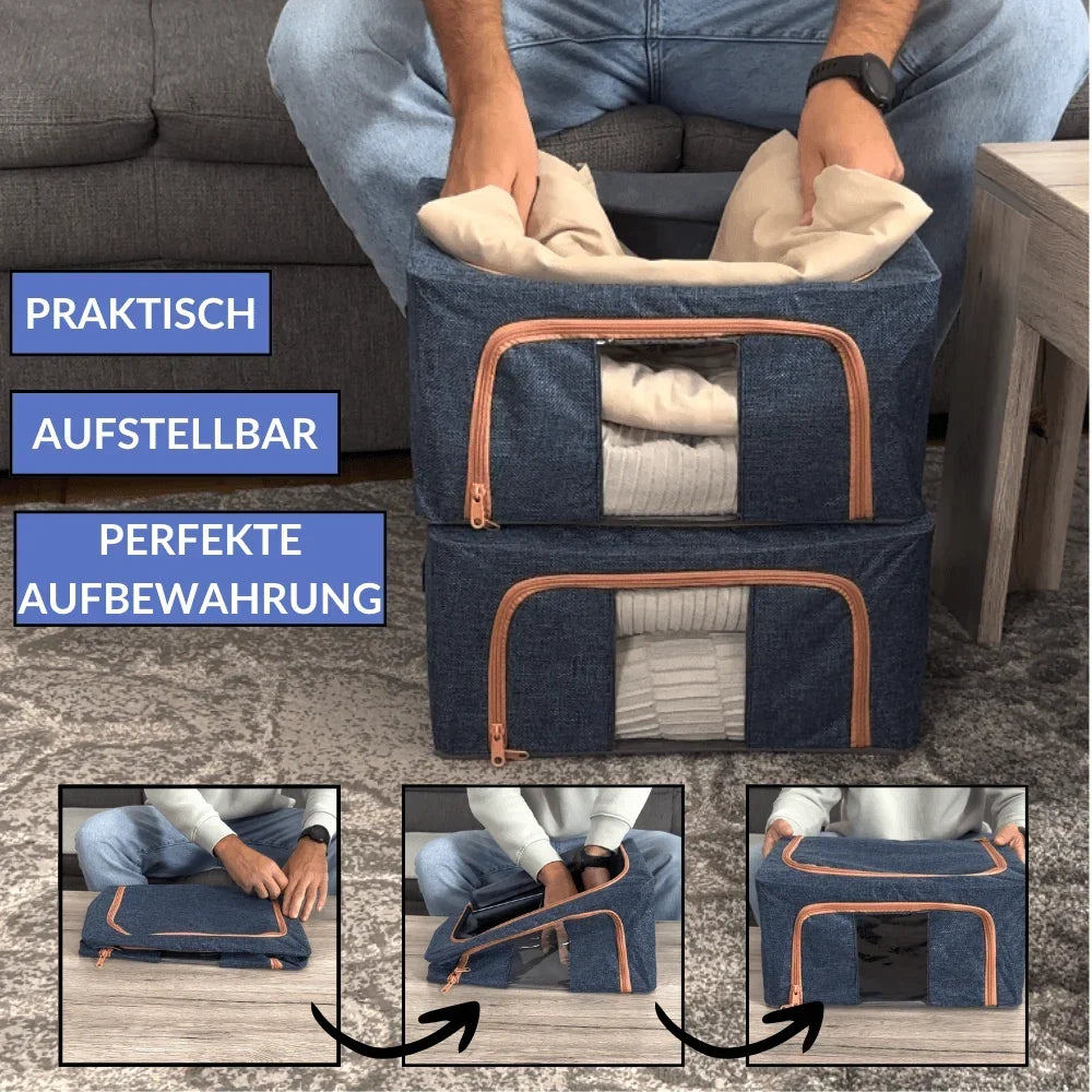 Aufbewahrungsbox | Klare Frontscheibe | Stapelbar & Staubdicht | Platzsparende Organisation
