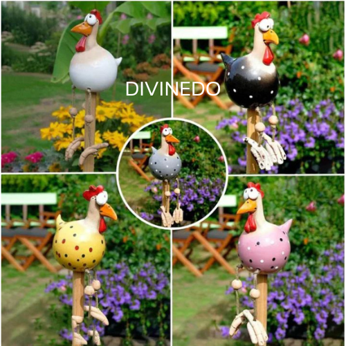 Divinedo Hühnerdeko | aus Keramik für den Innen- und Außenbereich!