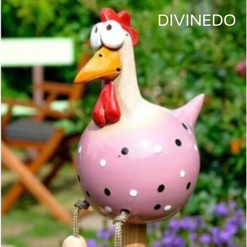 Divinedo Hühnerdeko | aus Keramik für den Innen- und Außenbereich!