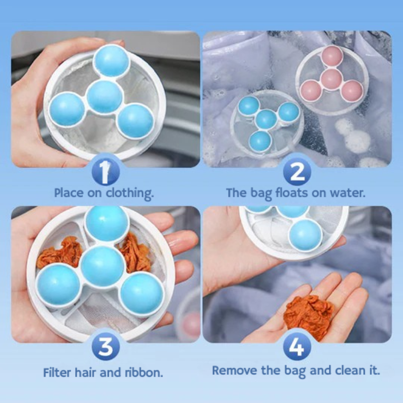 1 + 1 Gratis | HairRemove - Anti-Haar-, Haar- und Rückstandsfilter für Waschmaschinen