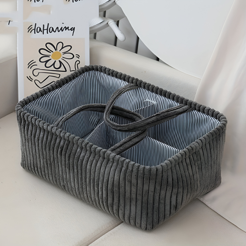 Aufbewahrungskorb aus Polyester mit Fächern