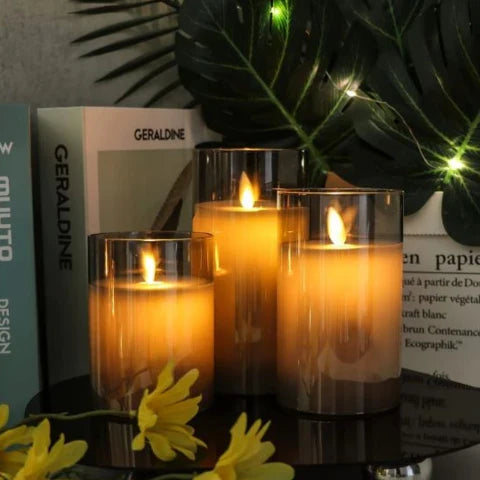 Realistisches elektrisches Kerzenset | Mit Fernbedienung & Timer | Flammenoptik | CozyLite