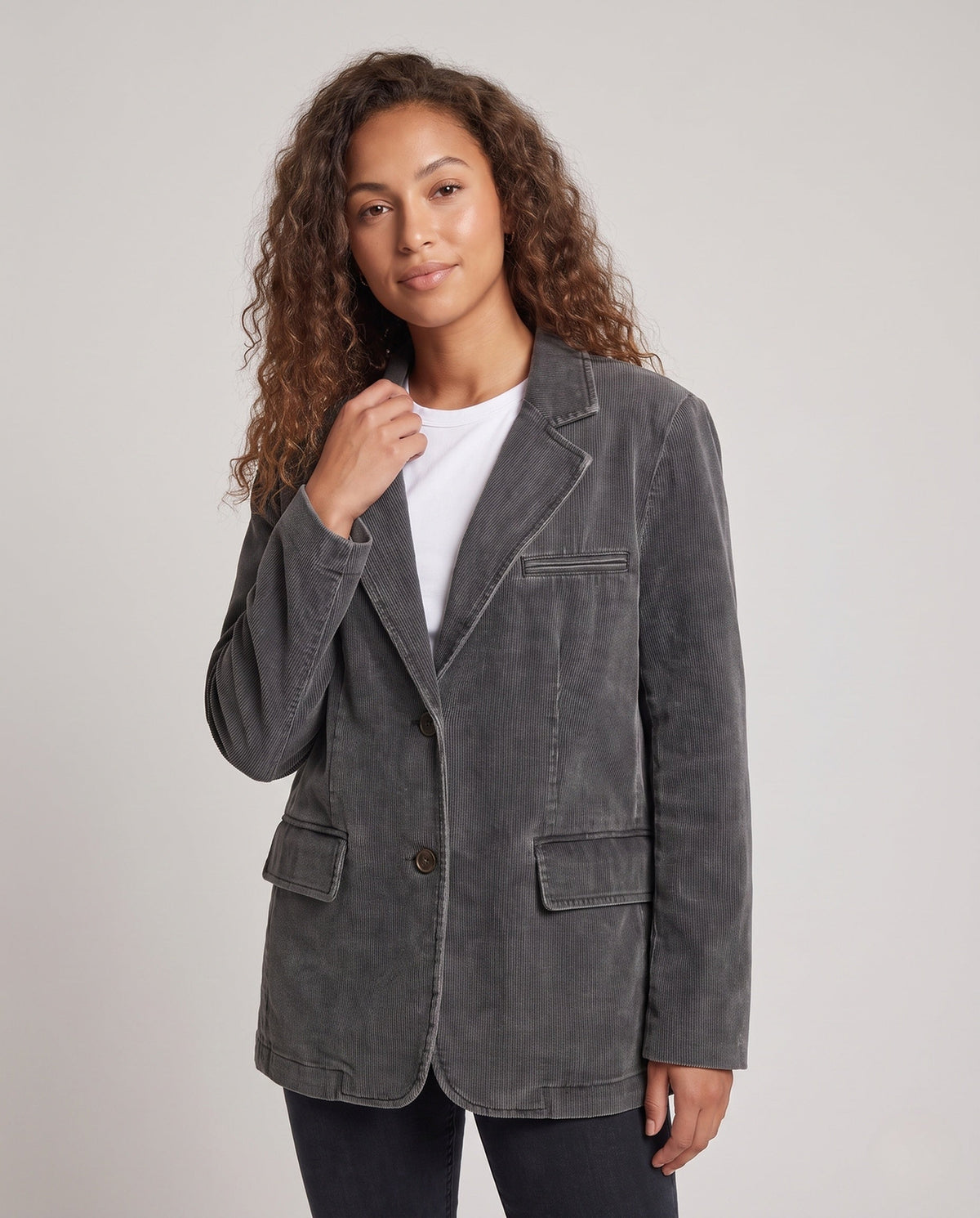 Damen Blazer mit Taschen und Reverskragen