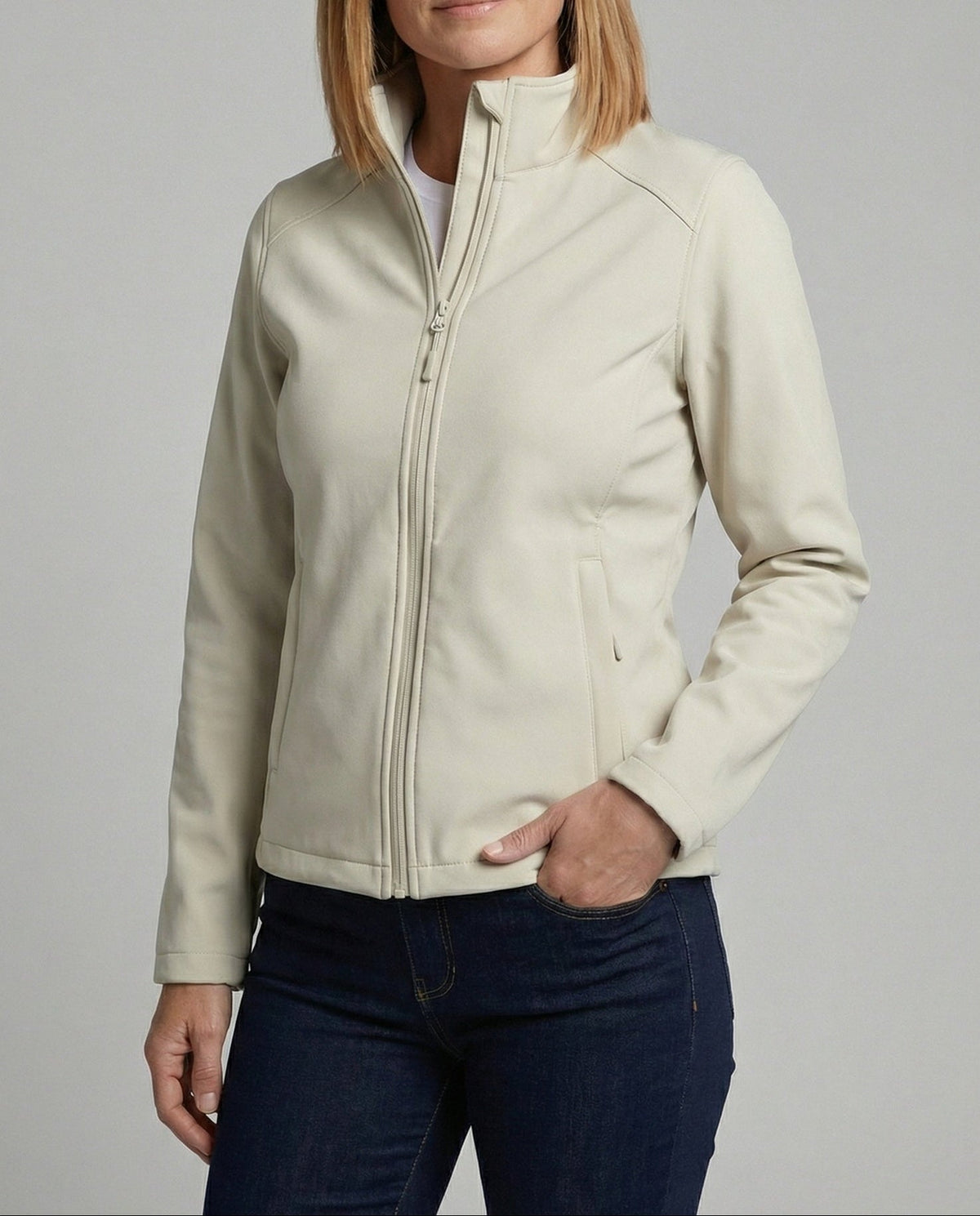 Damen Jacke mit Stehkragen und Taschen