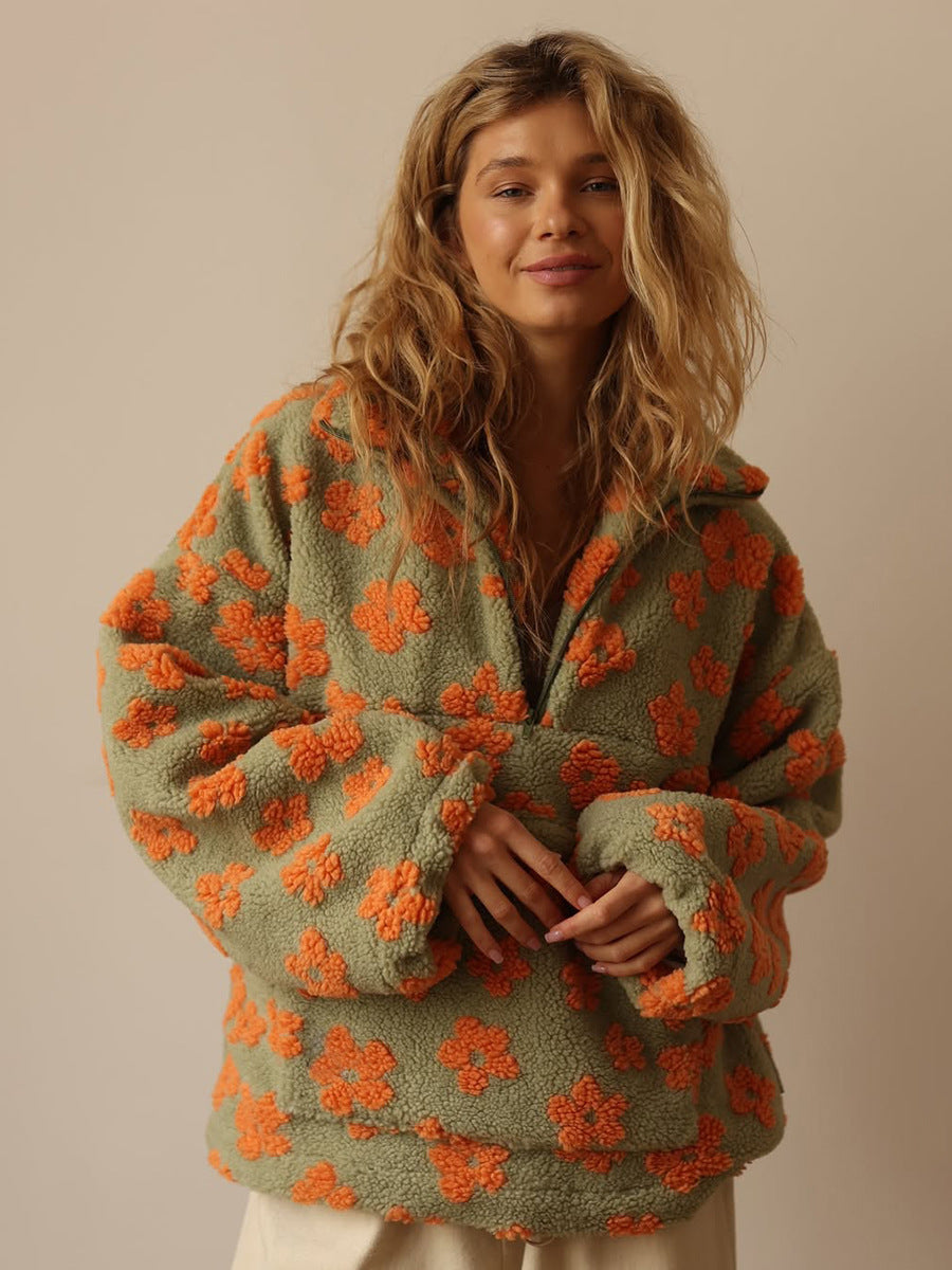 Ruby | Strukturiertes Blumenfleece