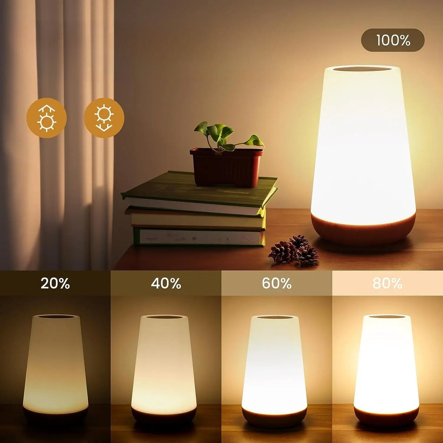 Kabellose LED Nachtlampe mit RGB Farbwechsel und Fernbedienung