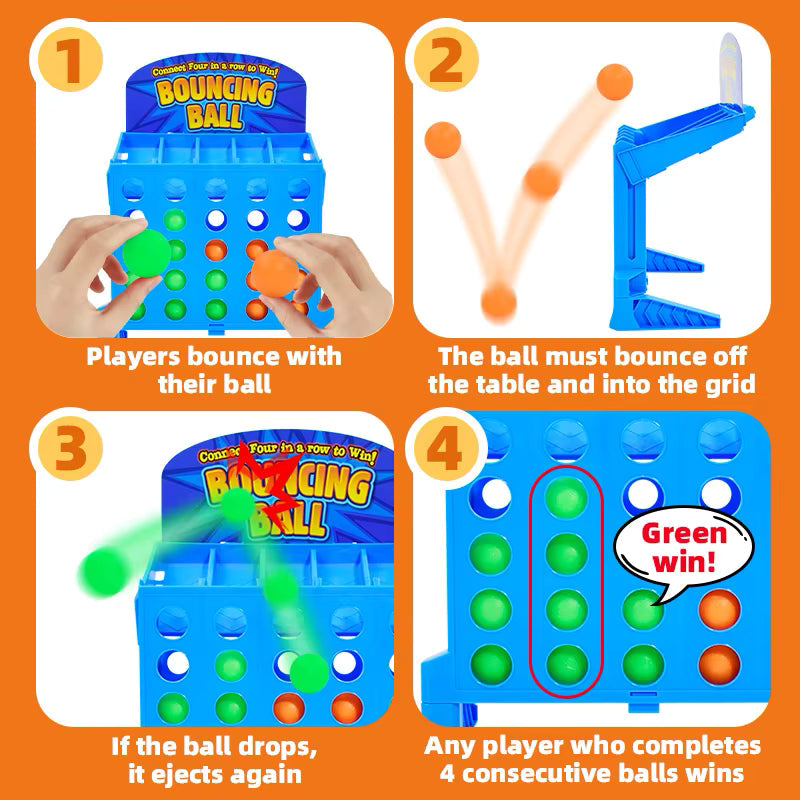 Bouncing Board Spiel Ball | Tischspiel für Familie & Party | Geschicklichkeitsspiel | BounceLine
