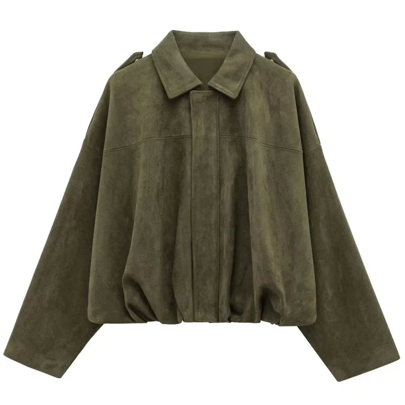 Jade | Bomberjacke mit Wildleder-Haptik