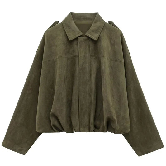 Jade | Bomberjacke mit Wildleder-Haptik