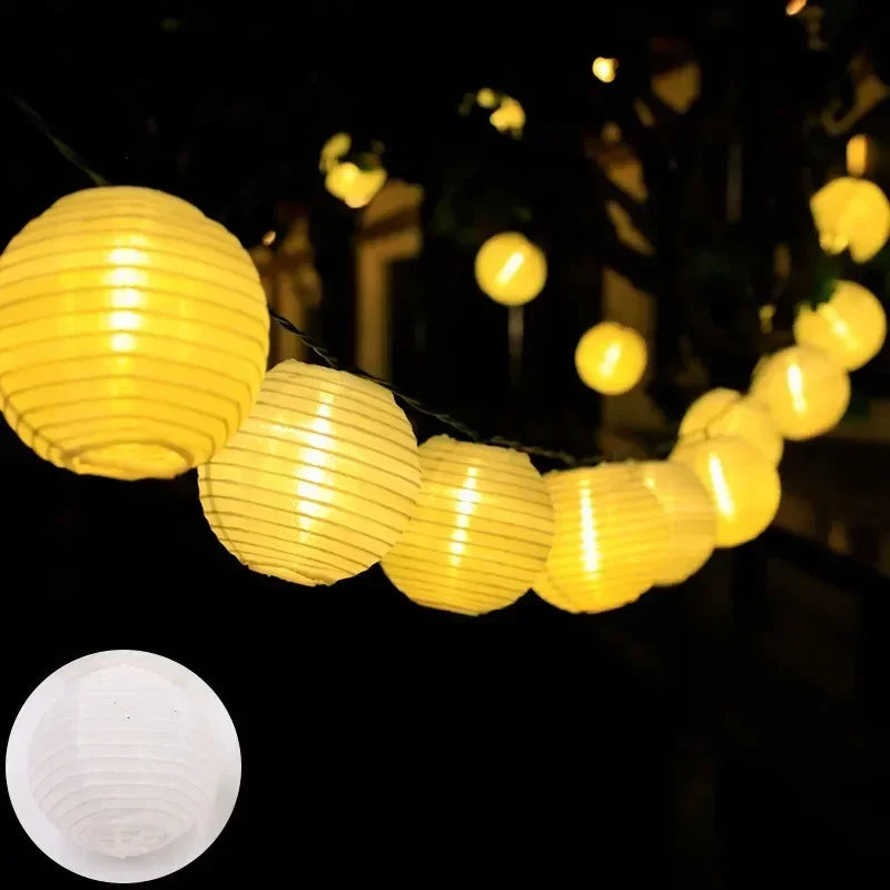 Solar-Laternenlichterkette mit LED – IP65 wasserdicht
