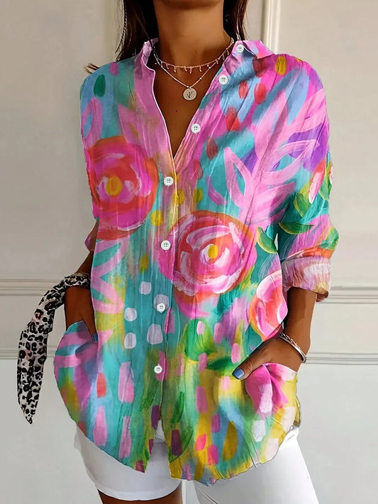 Annika | Bunte Bluse mit verspieltem Druck