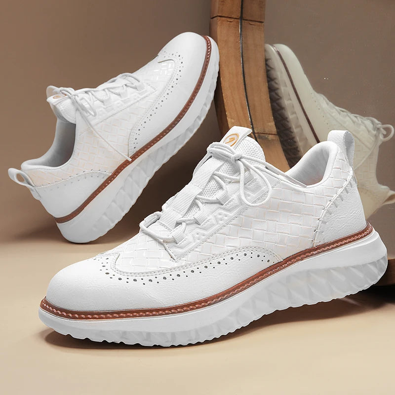 Colby – Sneaker mit gewebter Struktur und kontrastierender Sohle