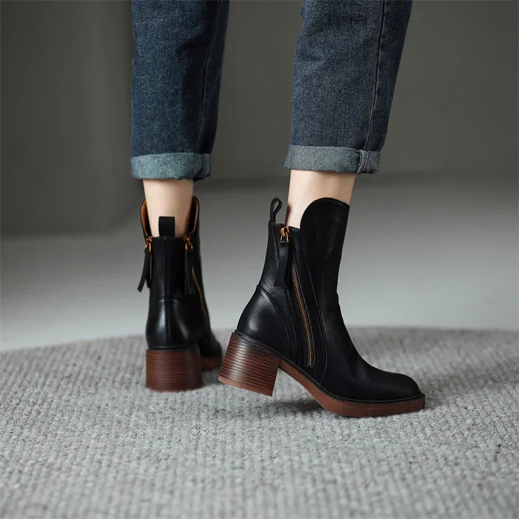 Klara – Leder-Stiefeletten