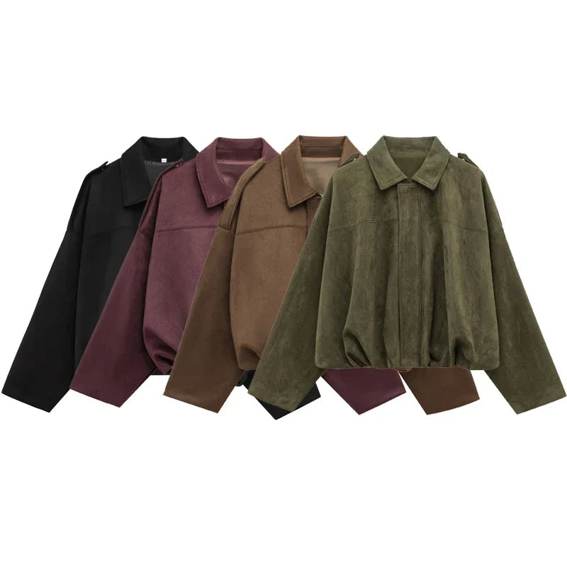 Jade | Bomberjacke mit Wildleder-Haptik