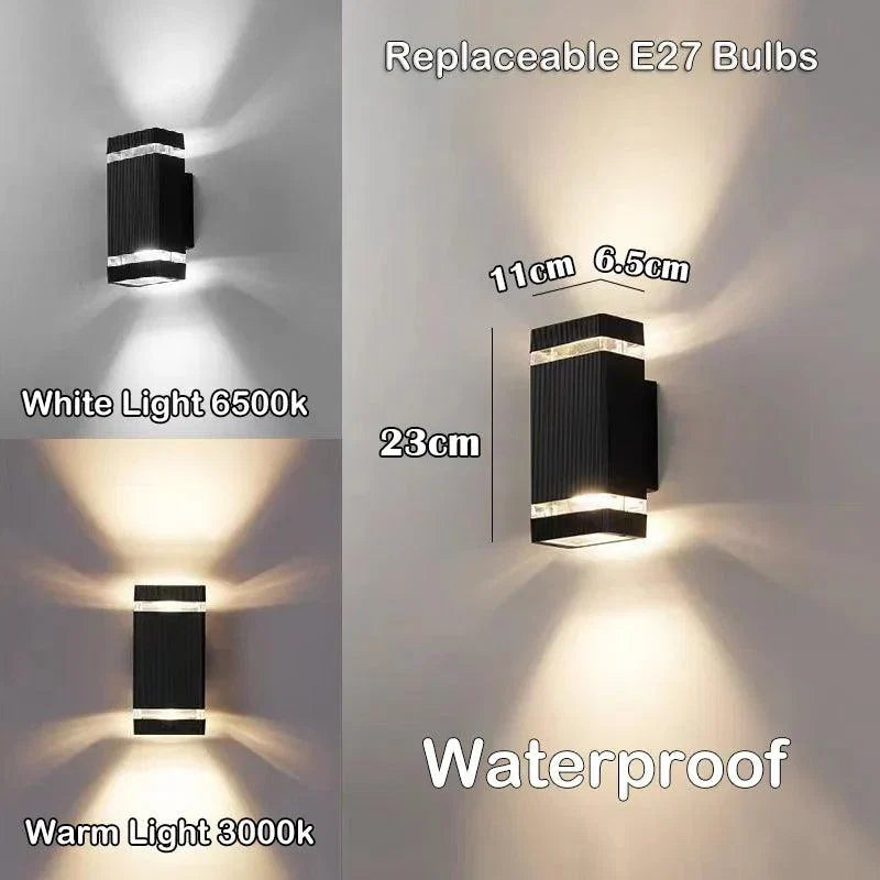 LED Außenwandleuchte mit Up & Down Effekt – IP65 wasserdicht