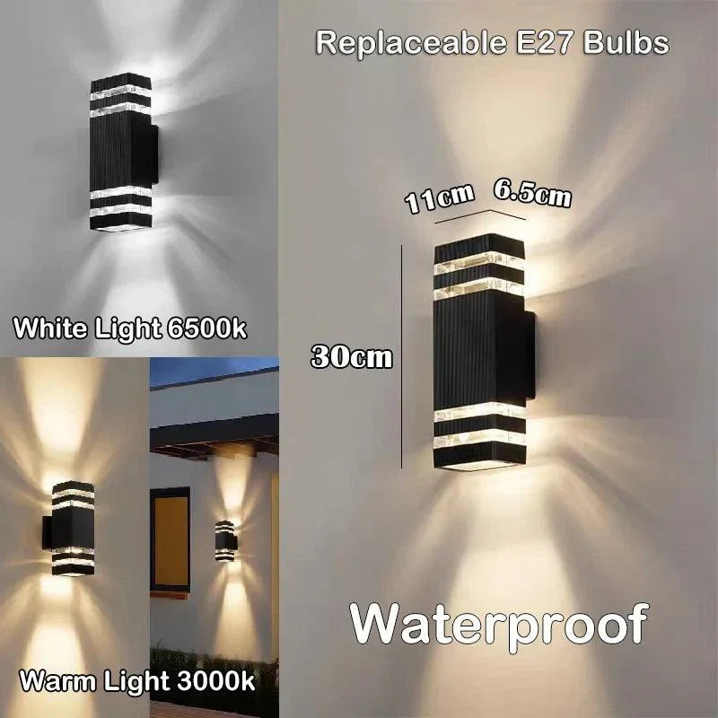LED Außenwandleuchte mit Up & Down Effekt – IP65 wasserdicht