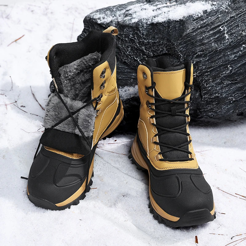 Herren High-Top-Schneestiefel mit Schnürung