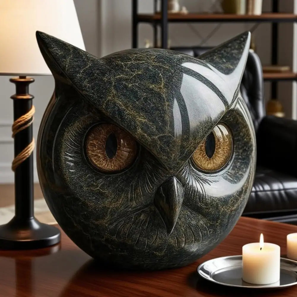 Eulen NyxCharm - Mystische Schwarze Skulptur