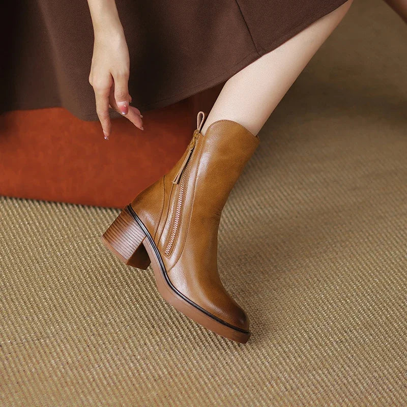 Klara – Leder-Stiefeletten
