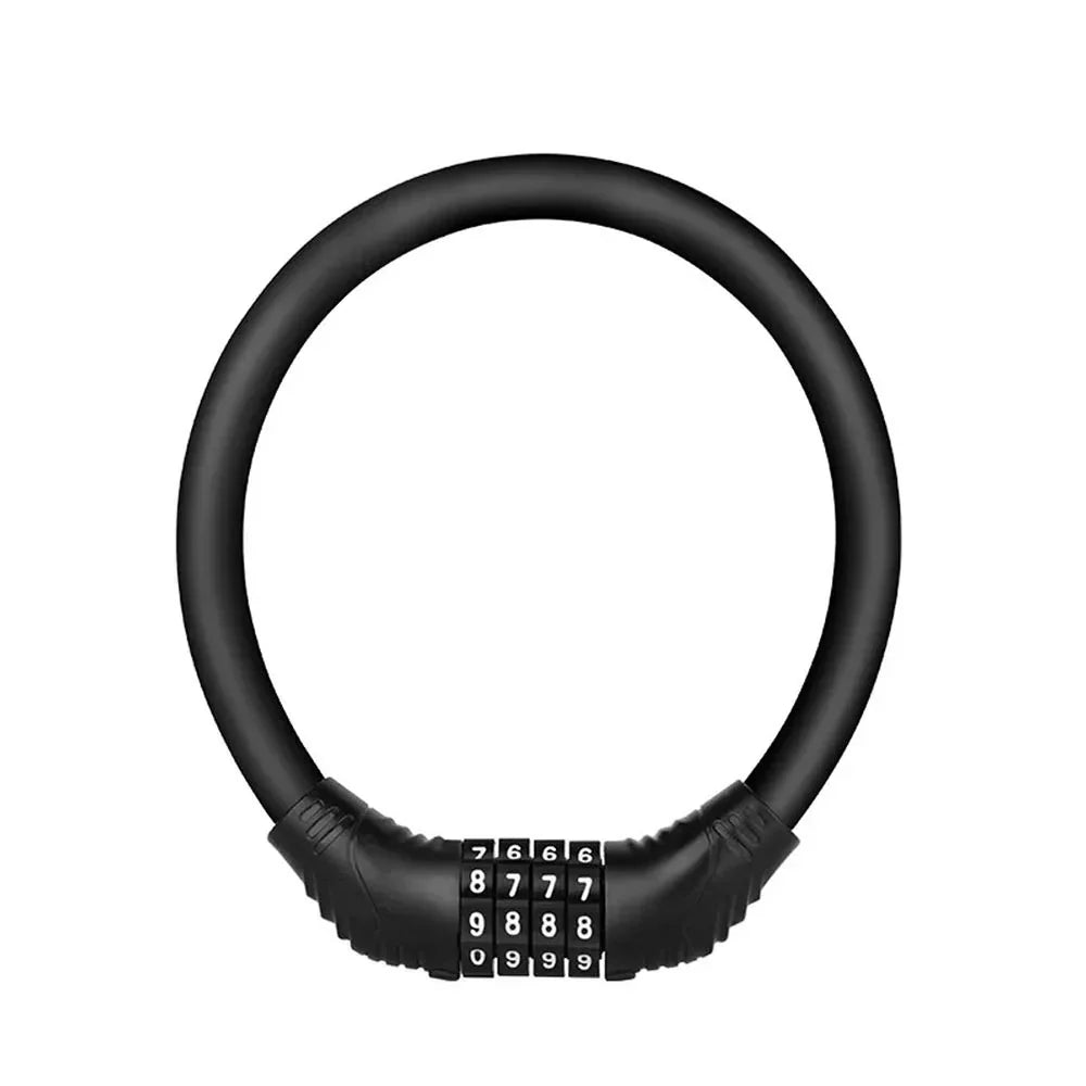 VeloCrypta 4-teiliges Fahrradkabelschloss-Set | Edelstahl | 4-stelliger Zahlencode | Länge 10,5–21 cm