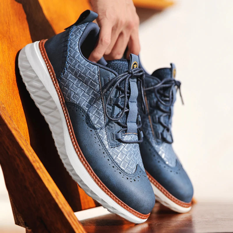 Colby – Sneaker mit gewebter Struktur und kontrastierender Sohle