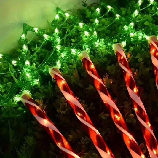 Solar Weihnachtsbaumlichter 5er Set für außen | LED-Gartenbeleuchtung mit Erdspießen und automatischer Lichtfunktion