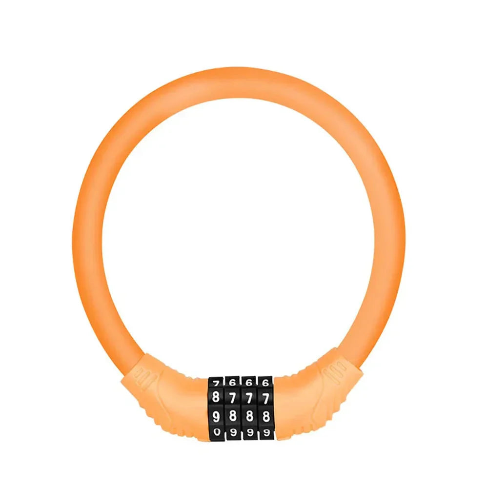 VeloCrypta 4-teiliges Fahrradkabelschloss-Set | Edelstahl | 4-stelliger Zahlencode | Länge 10,5–21 cm