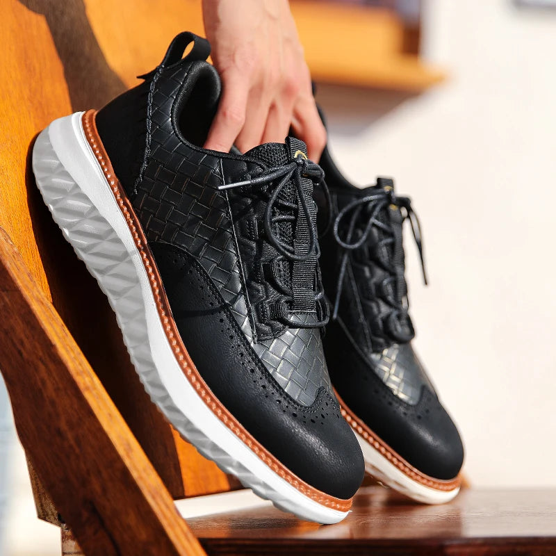 Colby – Sneaker mit gewebter Struktur und kontrastierender Sohle