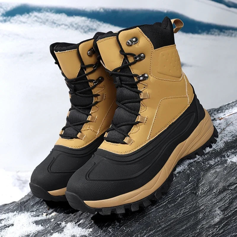 Herren High-Top-Schneestiefel mit Schnürung