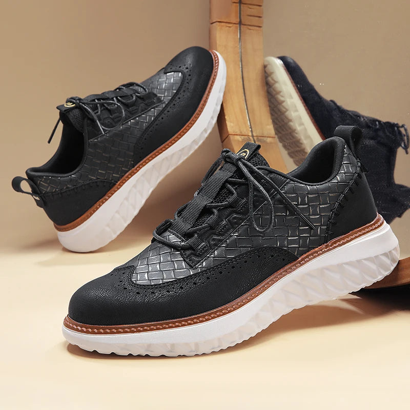 Colby – Sneaker mit gewebter Struktur und kontrastierender Sohle