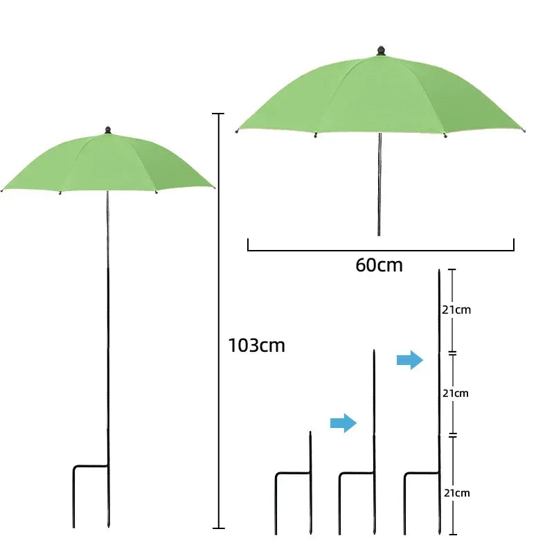 Florashade Pflanzensonnenschutz | Verstellbarer Pflanzenschutz | UV-beständiger Schirm mit Erdspieß | Wetterfest | Ø 60 cm