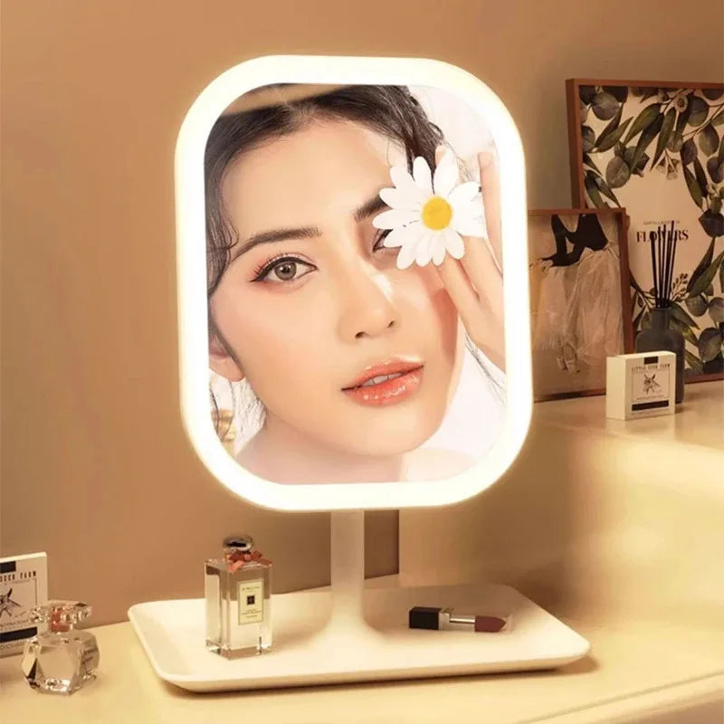 LED Schminkspiegel mit 3 Lichtfarben und Touch-Bedienung