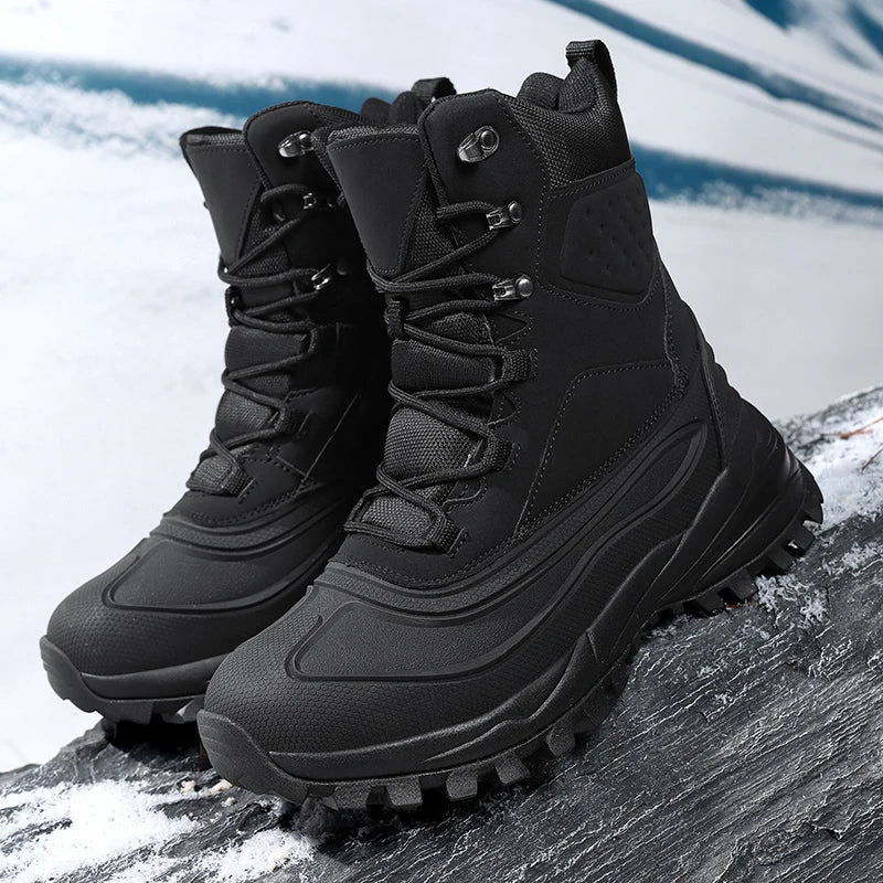 Herren High-Top-Schneestiefel mit Schnürung