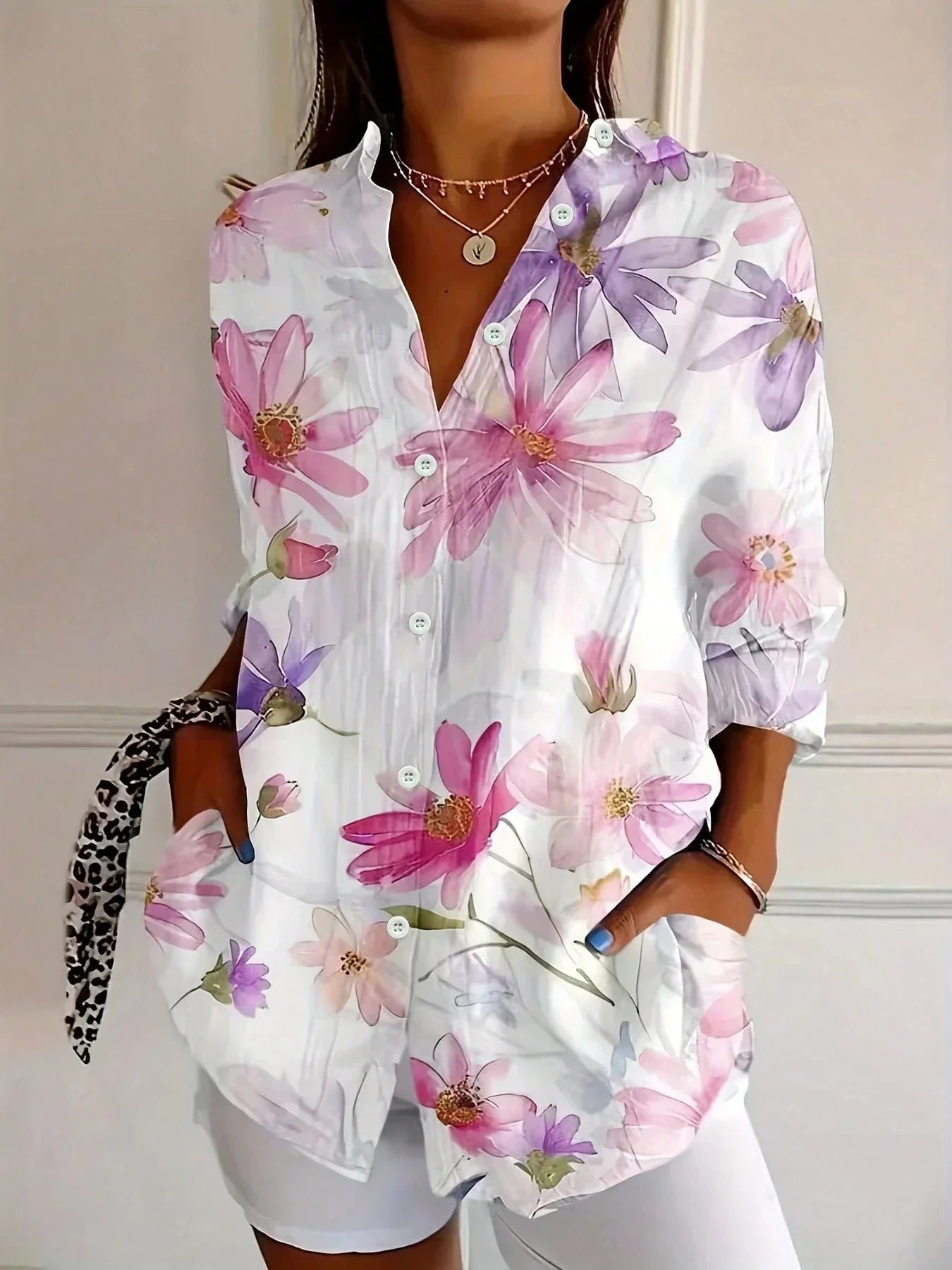 Annika | Bunte Bluse mit verspieltem Druck