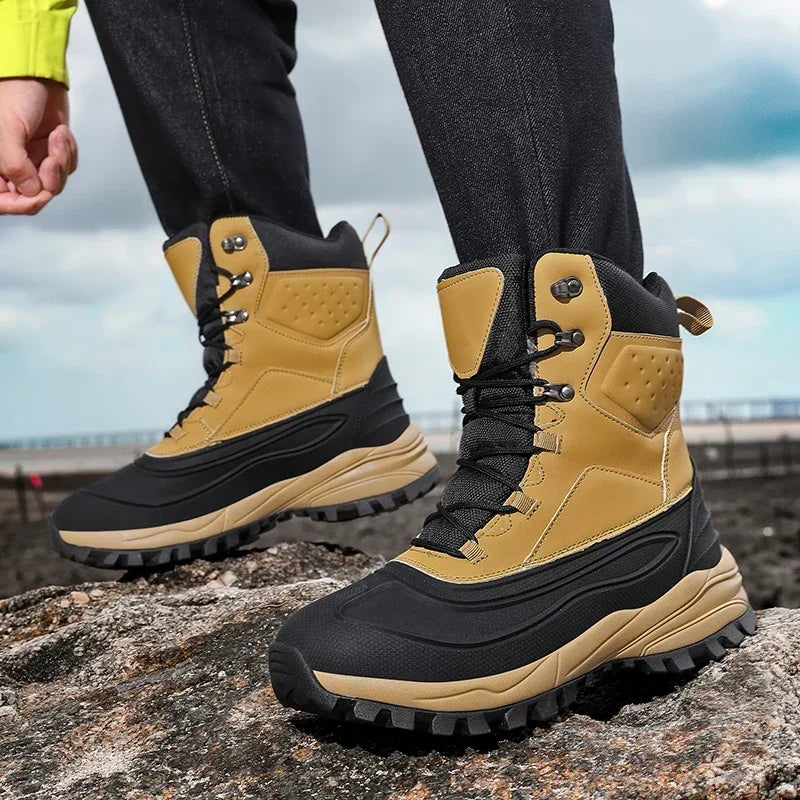 Herren High-Top-Schneestiefel mit Schnürung