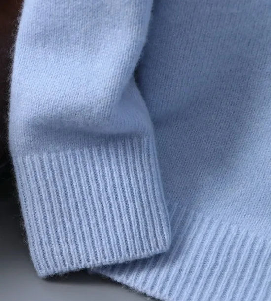 RYAN | WARM MOHAIR PULLOVER - BLAU