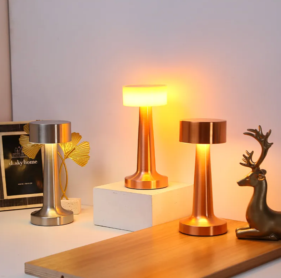 Kabellose Dimmbare LED-Tischleuchte | Touch-Bedienung | Akku-Tischlampe | GlowPillar