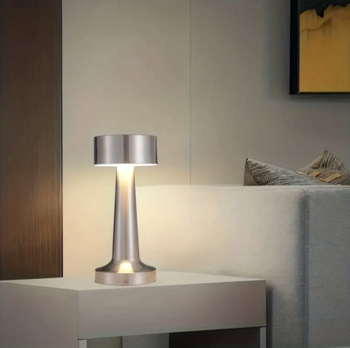 Kabellose Dimmbare LED-Tischleuchte | Touch-Bedienung | Akku-Tischlampe | GlowPillar