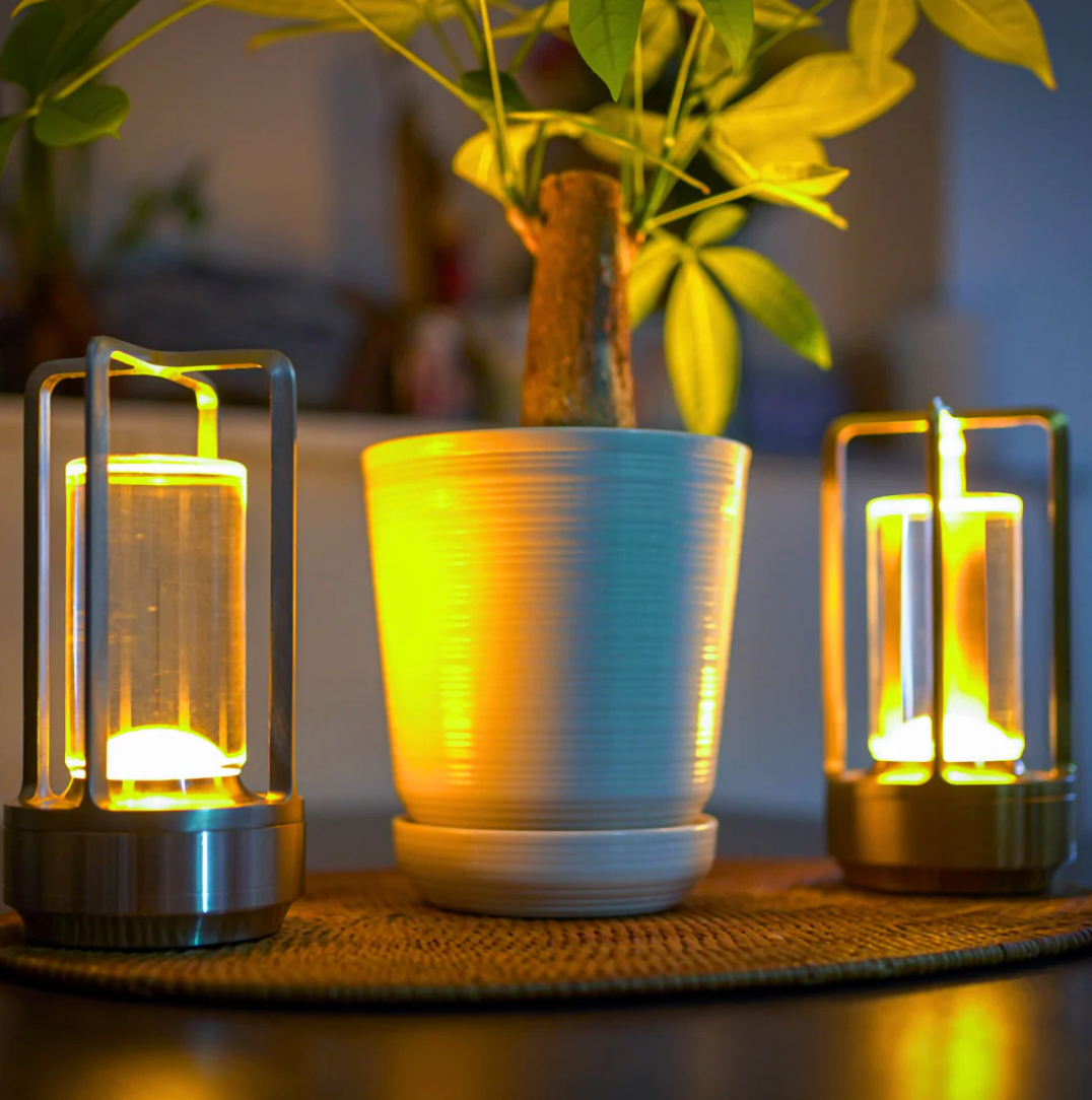 Kabellose Tischleuchte | Kristall-Design | Dimmbar per Touch | CrystalGlow