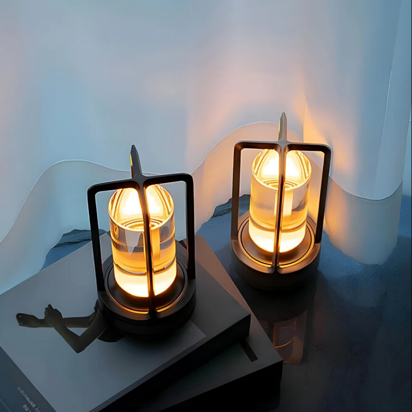 Kabellose Tischleuchte | Kristall-Design | Dimmbar per Touch | CrystalGlow