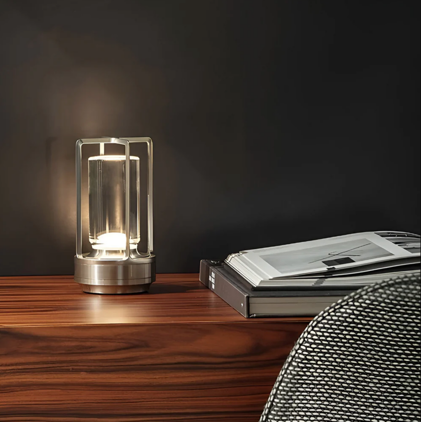 Kabellose Tischleuchte | Kristall-Design | Dimmbar per Touch | CrystalGlow