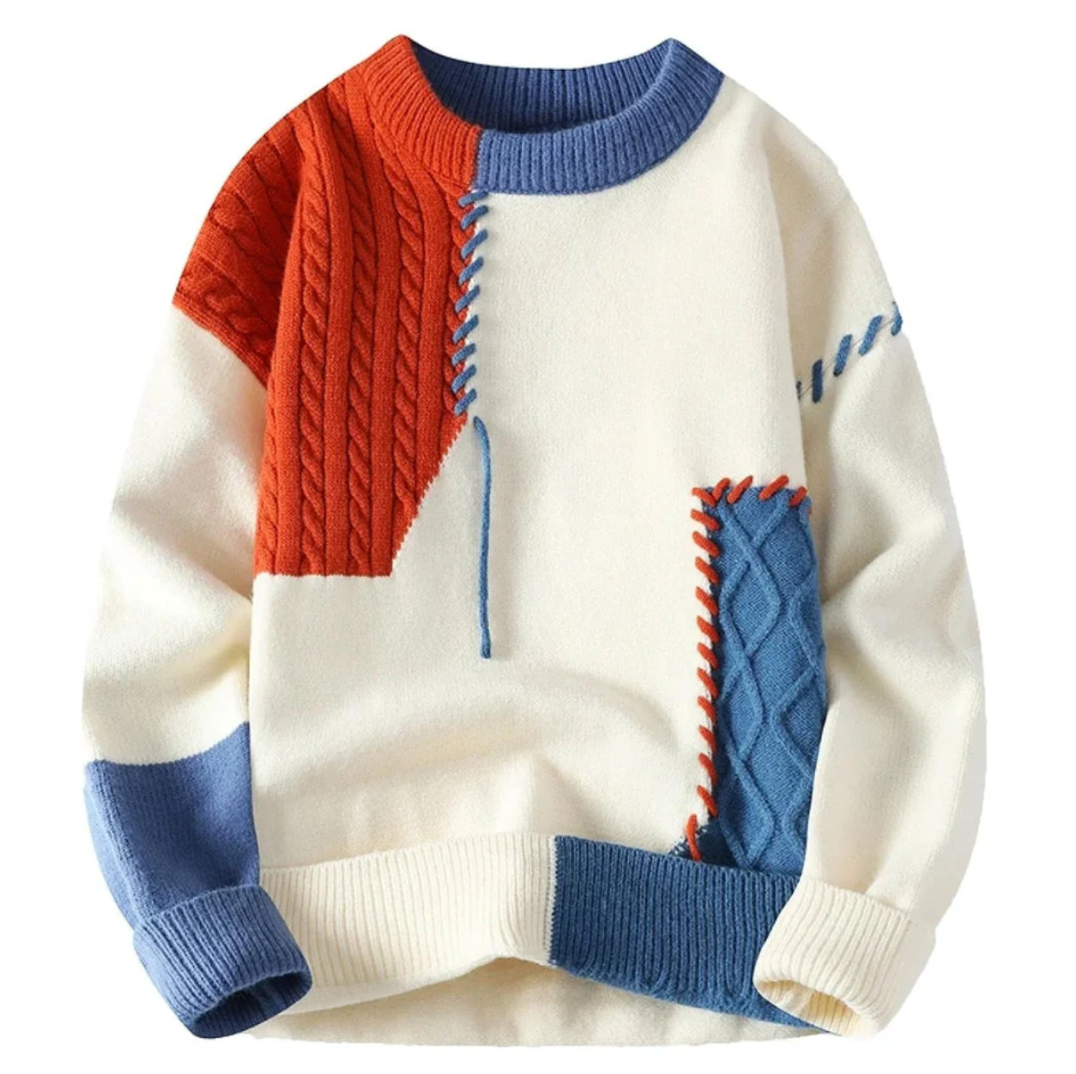 Justine | Stylischer Patchwork-Pullover