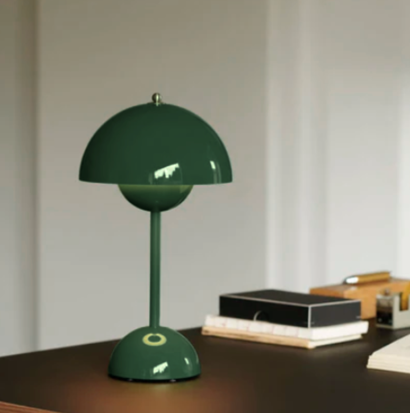 Kabellose LED-Tischlampe | Retro-Pilz-Design | Dimmbar per Touch | LumaShade