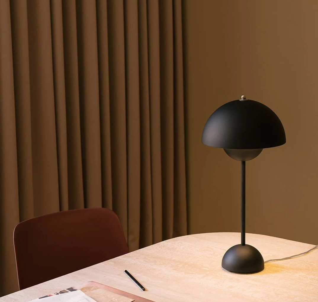 Kabellose LED-Tischlampe | Retro-Pilz-Design | Dimmbar per Touch | LumaShade