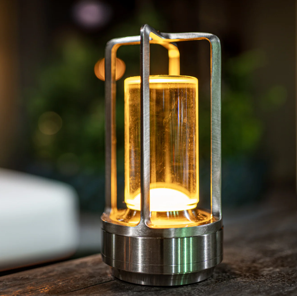 Kabellose Tischleuchte | Kristall-Design | Dimmbar per Touch | CrystalGlow