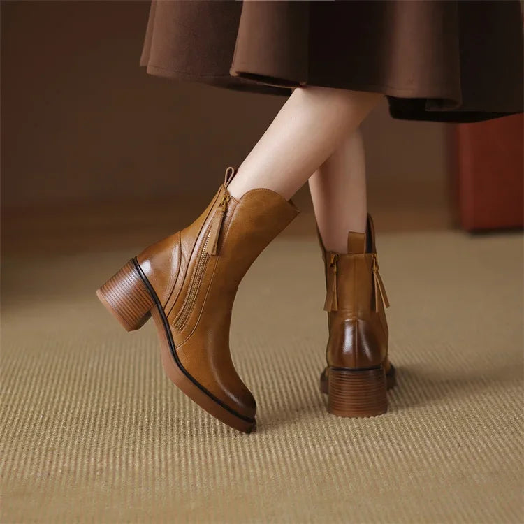 Klara – Leder-Stiefeletten
